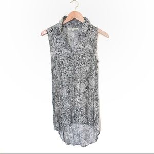 Daniel Rainn Black White Cheetah Print Tunic